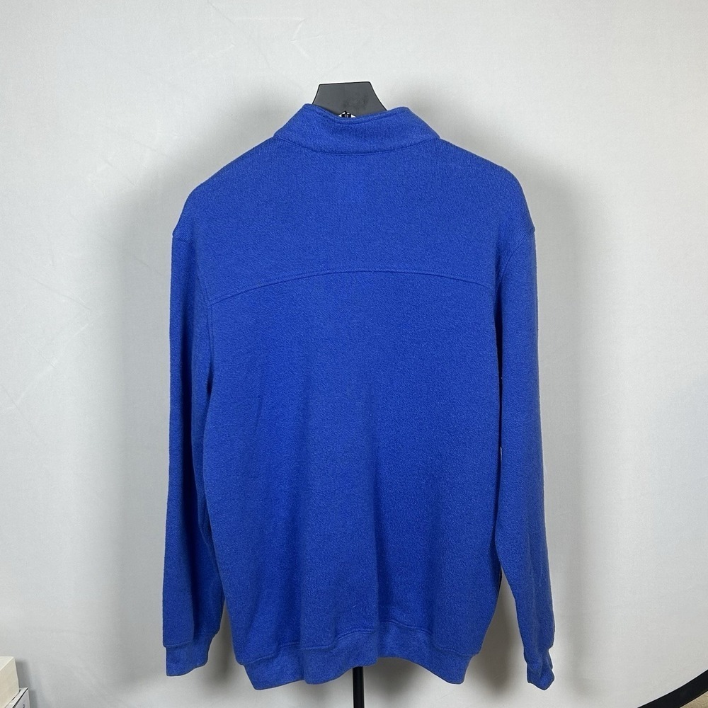 PGA Tour Mens Quarter Zip Pullover Sweater Royal Blue Fleece Golf Large L - Picture 5 of 6